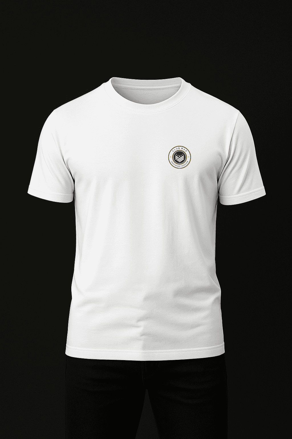 White Round Neck Tee